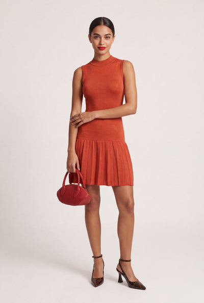 Sleeveless Pleated Mini Dress