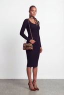 Cable Knit Bodycon Sweater Dress