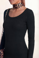 Cable Knit Bodycon Sweater Dress