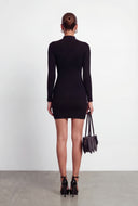 Mock Neck Mini Sweater Dress