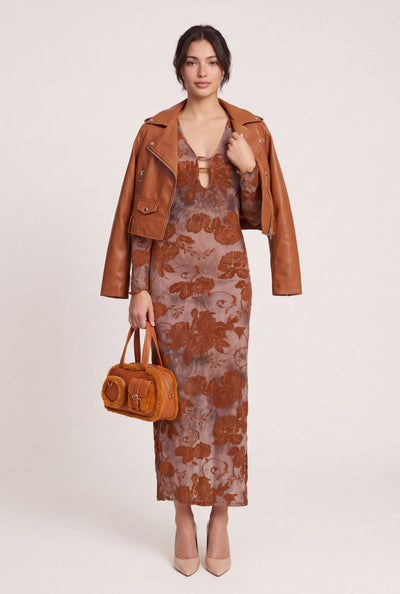 Floral Long Sleeve Maxi Dress