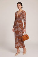 Floral Long Sleeve Maxi Dress