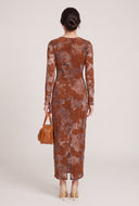 Floral Long Sleeve Maxi Dress