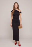 Ainslee Ruched One Shoulder Maxi Dress