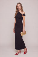 Ainslee Ruched One Shoulder Maxi Dress