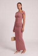 Ainslee Ruched One Shoulder Maxi Dress
