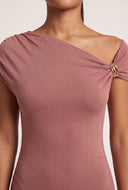 Ainslee Ruched One Shoulder Maxi Dress