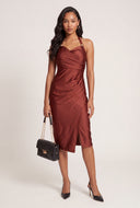 Celestia Faux Wrap Dress