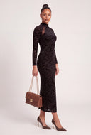 Zebra Mesh Maxi Dress