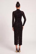 Zebra Mesh Maxi Dress