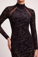 Zebra Mesh Maxi Dress