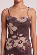 Floral Mesh Cami Maxi Dress