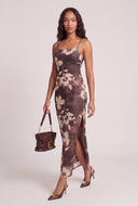 Floral Mesh Cami Maxi Dress