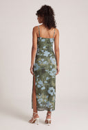 Floral Mesh Cami Maxi Dress