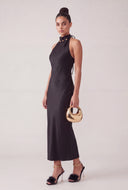 Jessa Beaded Halter Maxi Dress