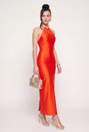 Jessa Beaded Halter Maxi Dress