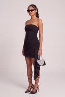Draped Asymmetrical Tube Dress