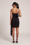 Draped Asymmetrical Tube Dress