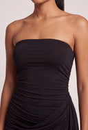 Draped Asymmetrical Tube Dress