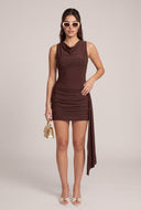 Cowl Neck Mini Dress