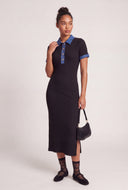 Contrast Polo Maxi Dress