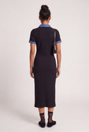 Contrast Polo Maxi Dress
