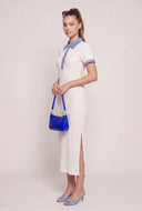 Contrast Polo Maxi Dress