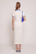Contrast Polo Maxi Dress