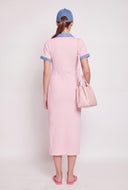 Contrast Polo Maxi Dress