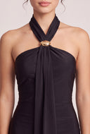 Scarf Halter Maxi Dress