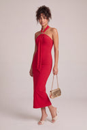 Scarf Halter Maxi Dress