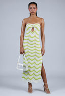 Chevron Keyhole Maxi Dress