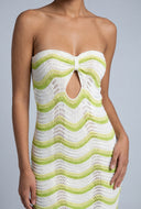 Chevron Keyhole Maxi Dress