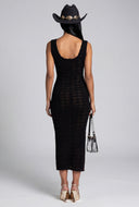 Crochet Keyhole Midi Dress