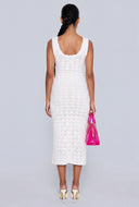 Crochet Keyhole Midi Dress