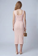 Crochet Keyhole Midi Dress