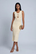 Crochet Keyhole Midi Dress