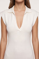 Polo Sweater Midi Dress