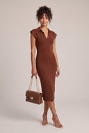 Polo Sweater Midi Dress
