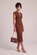 Polo Sweater Midi Dress