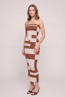 Color Block Tube Dress