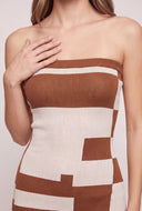 Color Block Tube Dress