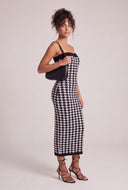 Houndstooth Strapless Dress