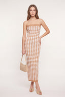 Houndstooth Strapless Dress