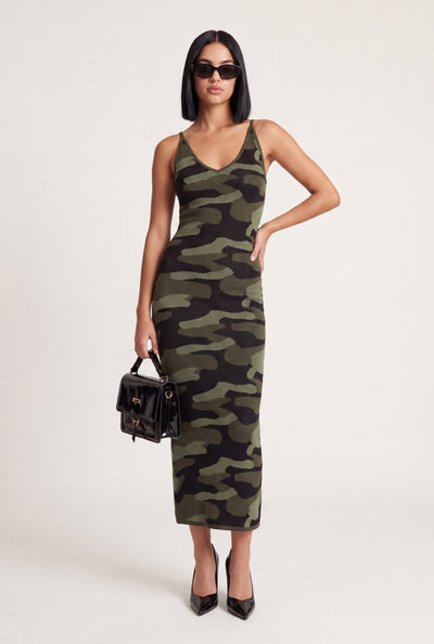 Camo Cami Maxi Dress