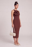 Flora Ribbed One-Shoulder Knit Dress