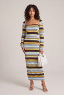 Striped Tube Dress and Shrug Set