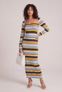 Striped Tube Dress and Shrug Set