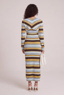 Striped Tube Dress and Shrug Set
