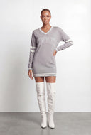 Nicole Varsity New York Knit Sweater Dress